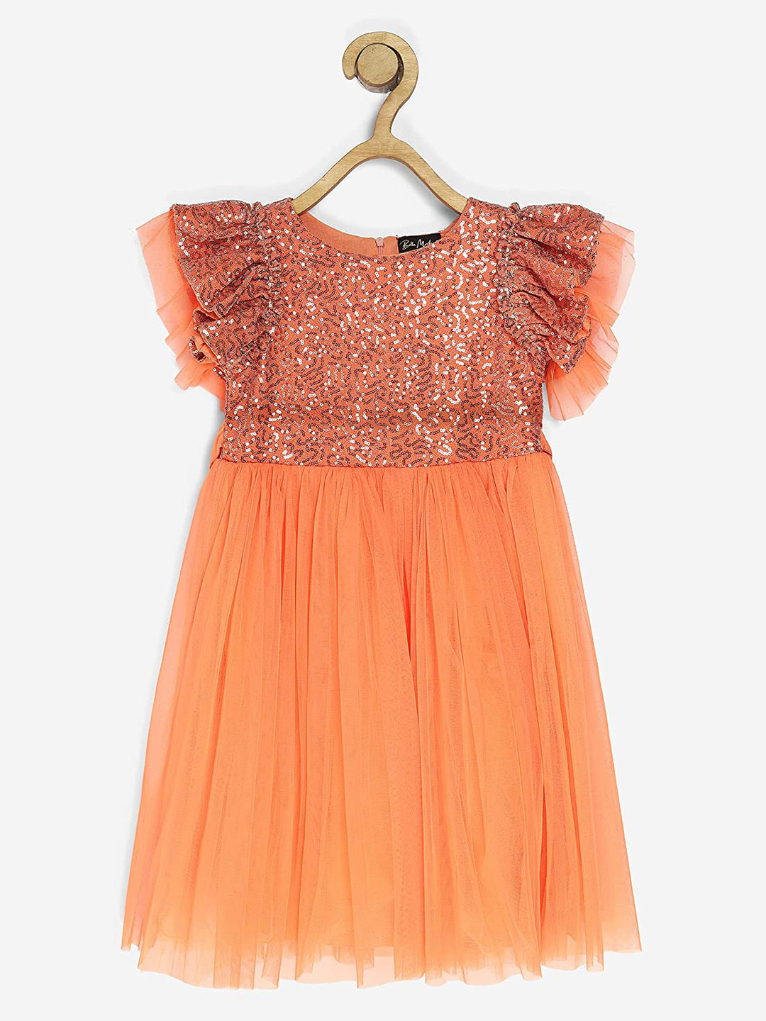

Bella Moda Embellished Satin Dress, Orange