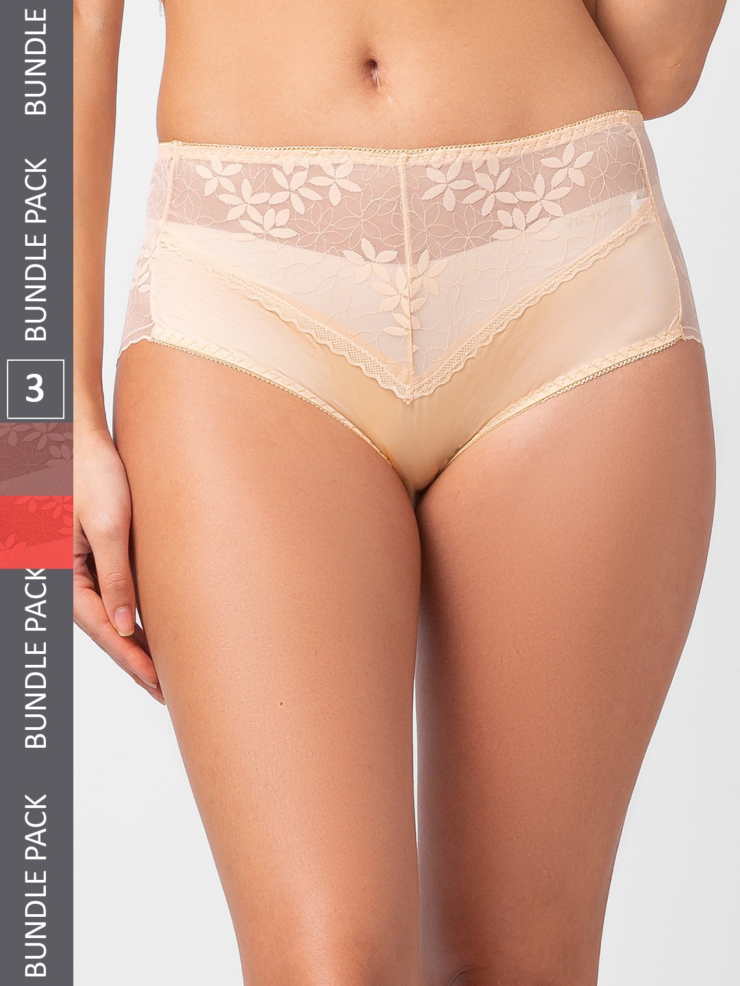 

FashionRack Women Pack Of 3 Assorted Hipster Briefs