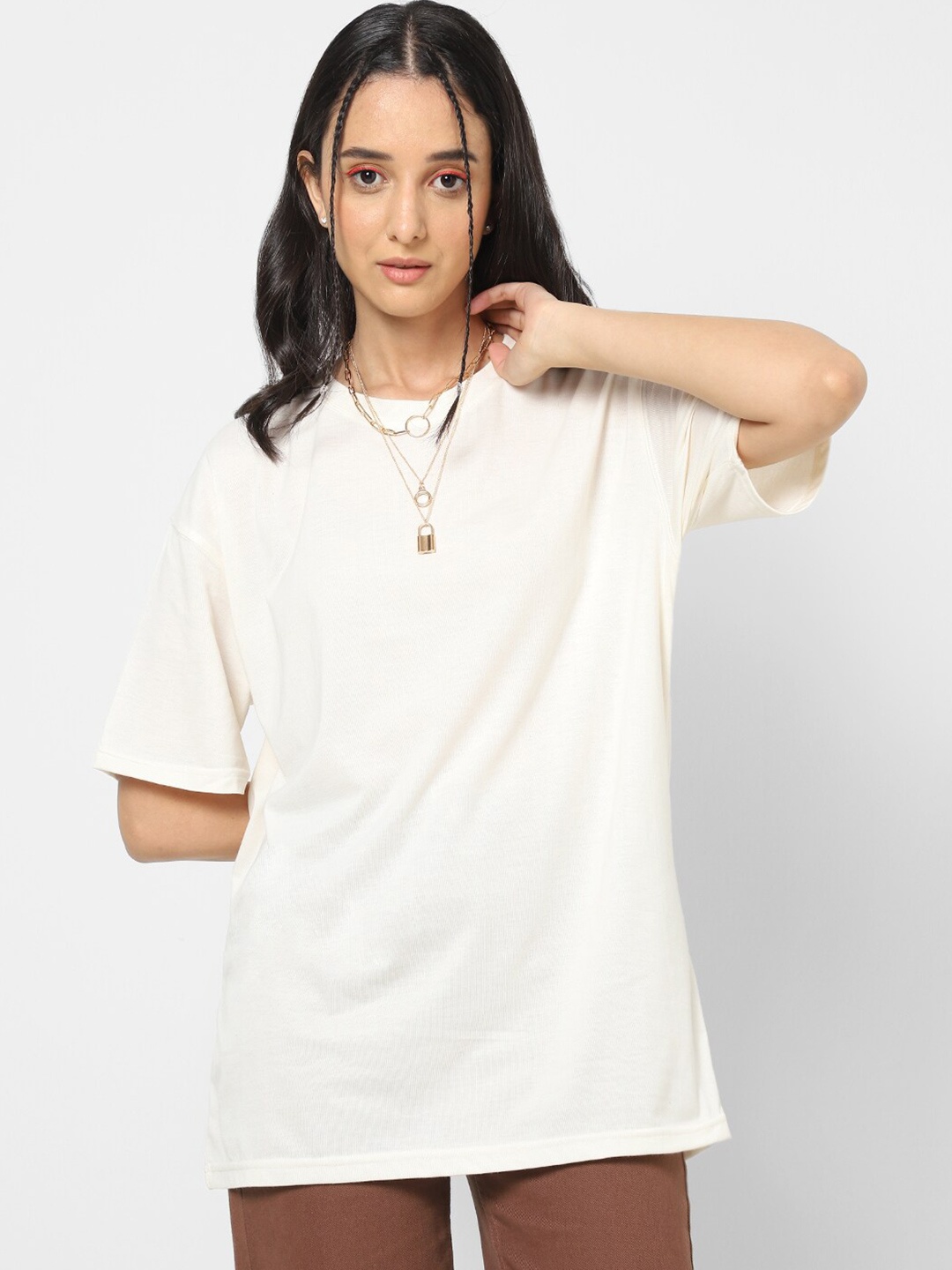 

VASTRADO Cotton Oversized T-Shirt, Off white