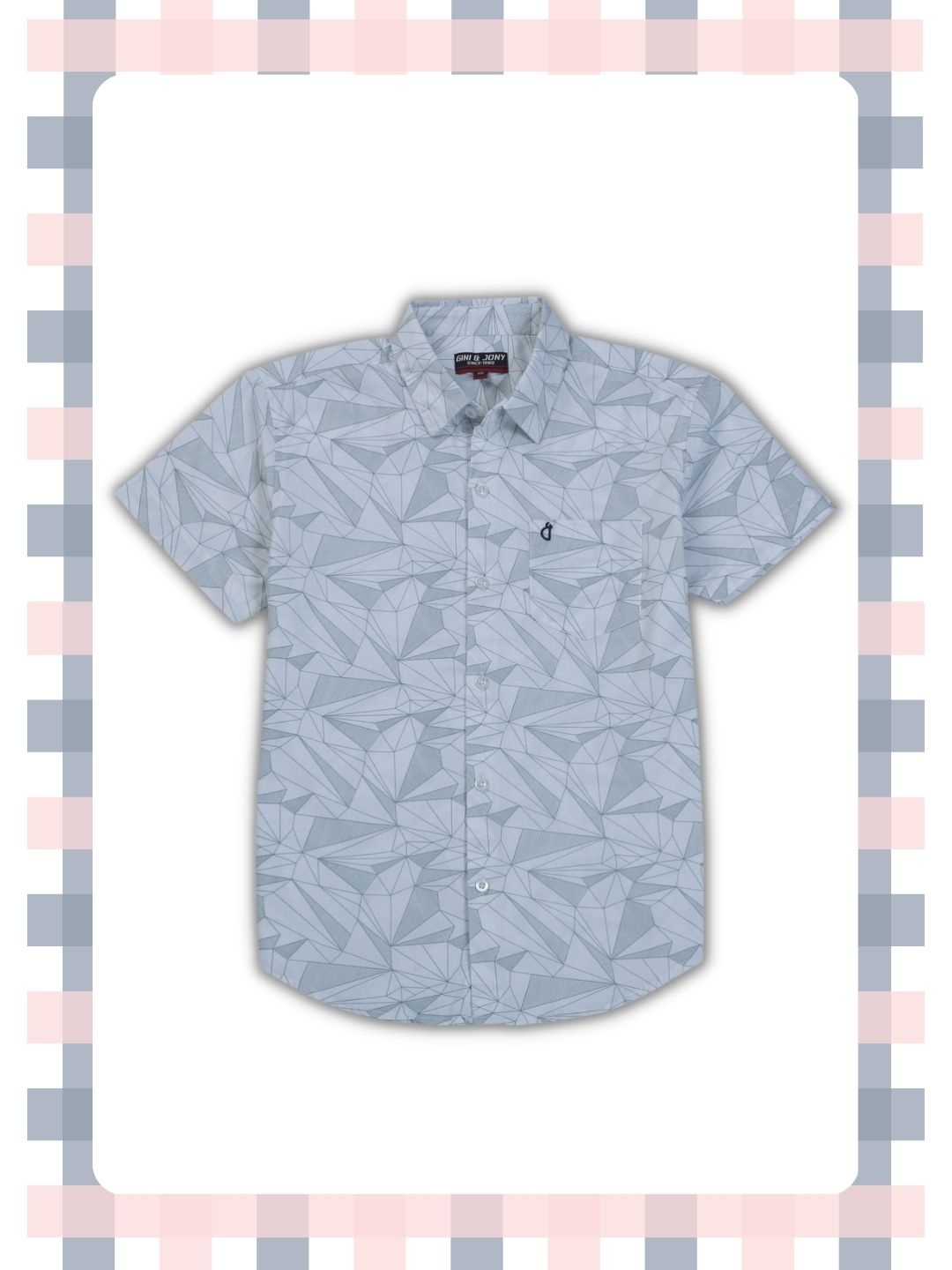 

Gini and Jony Boys Printed Casual Shirt, Grey