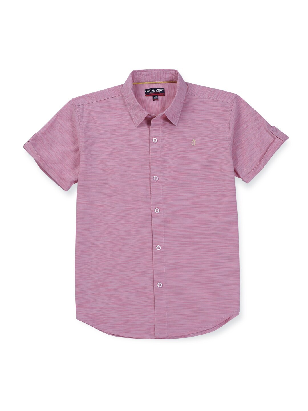

Gini and Jony Boys Casual Cotton Shirt, Pink