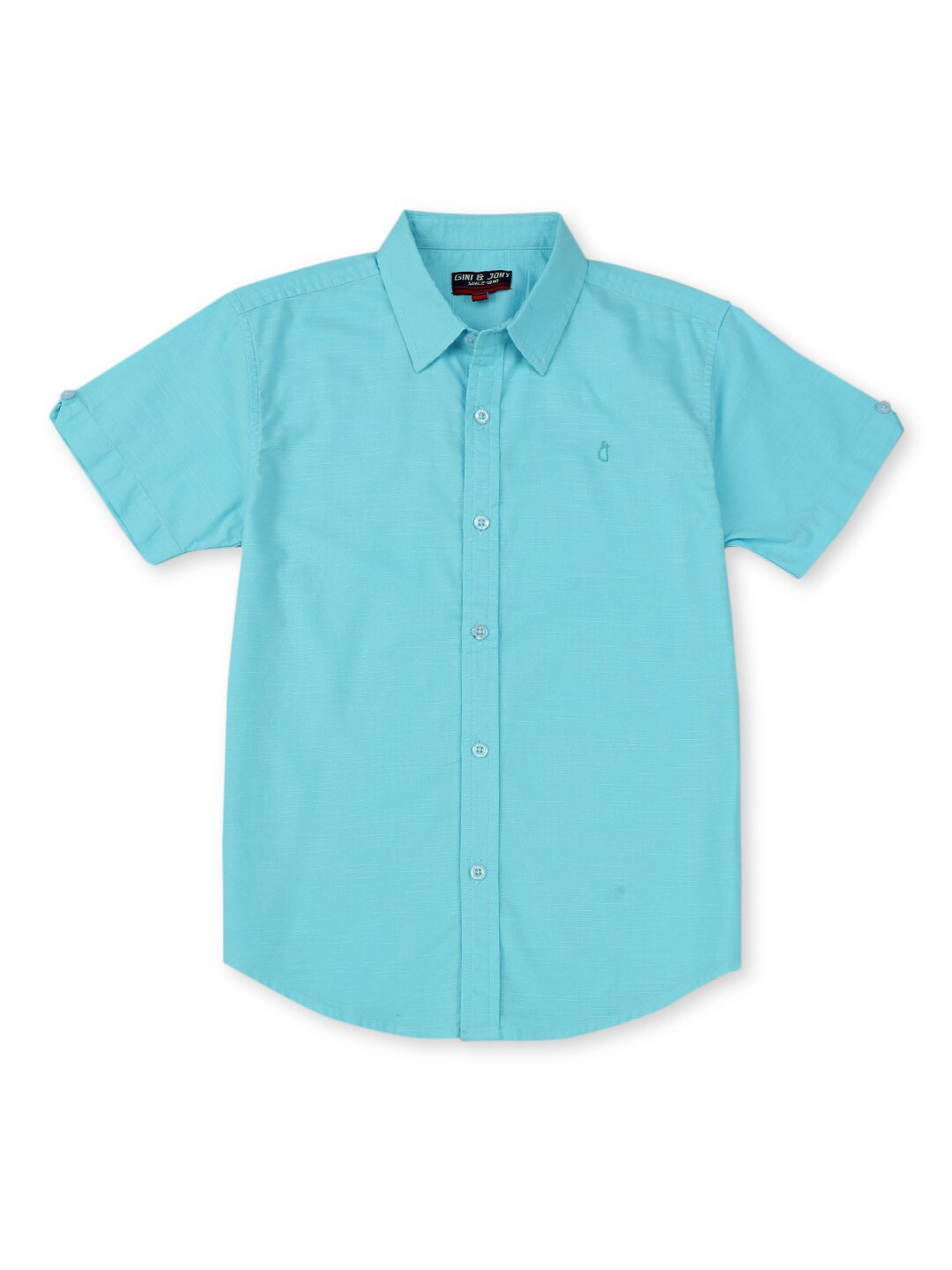 

Gini and Jony Boys Spread Collar Casual Cotton Shirt, Blue