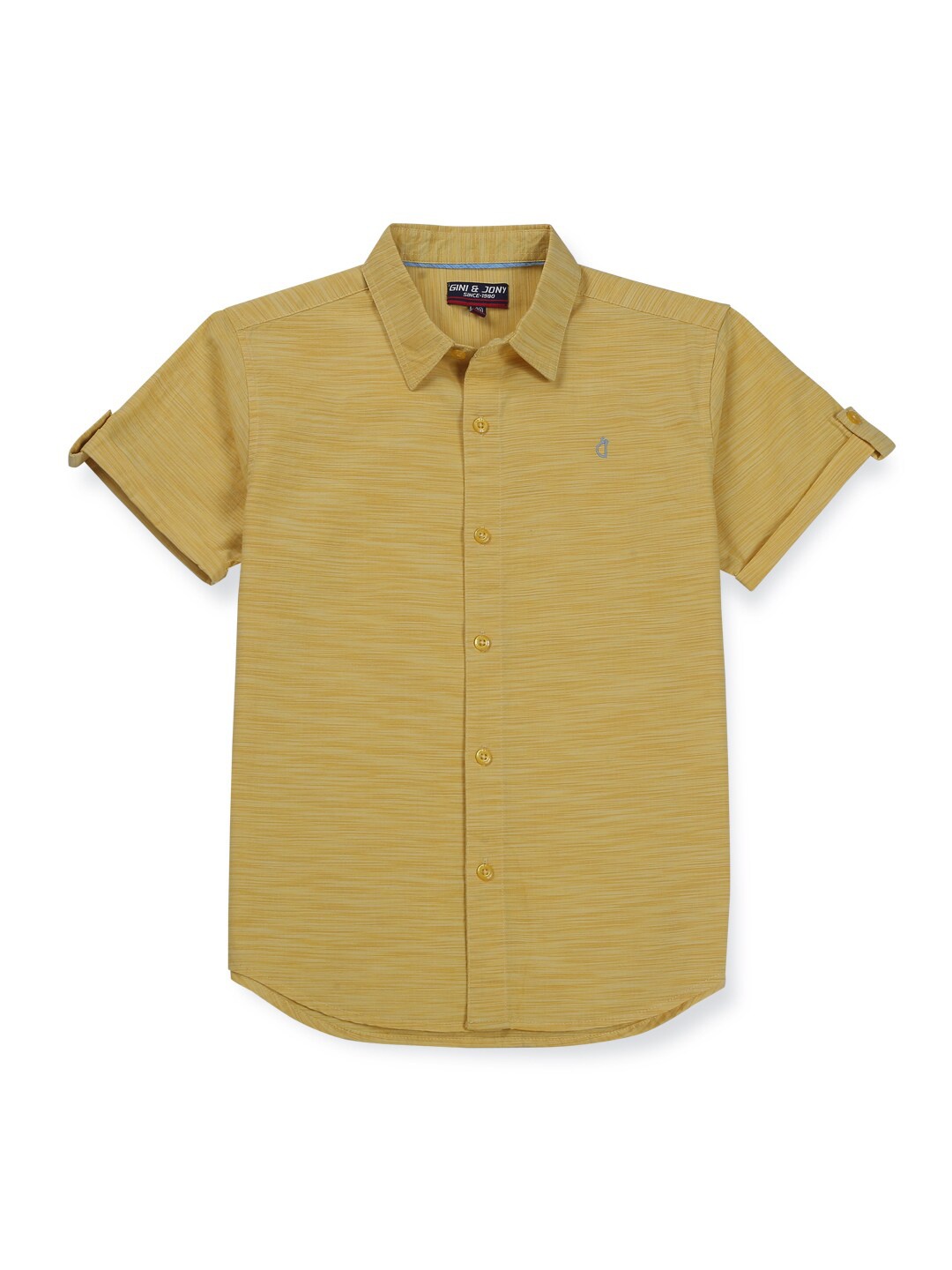 

Gini and Jony Boys Cotton Casual Shirt, Yellow