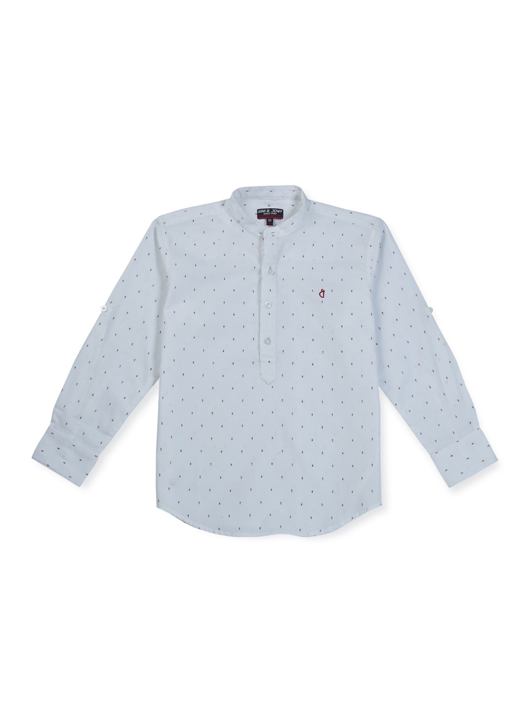 

Gini and Jony Boys Printed Casual Cotton Shirt, Blue