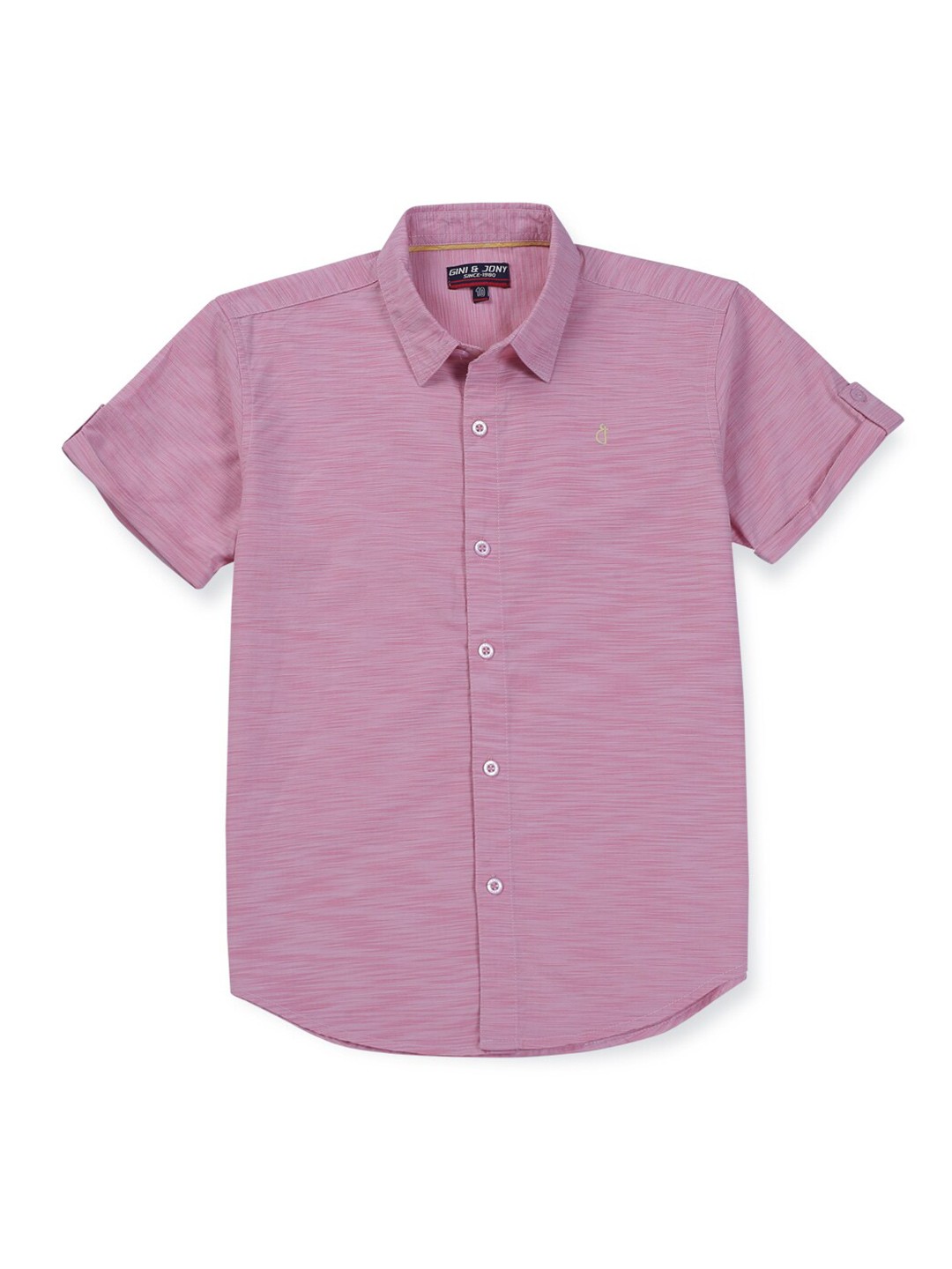

Gini and Jony Boys Striped Casual Cotton Shirt, Pink