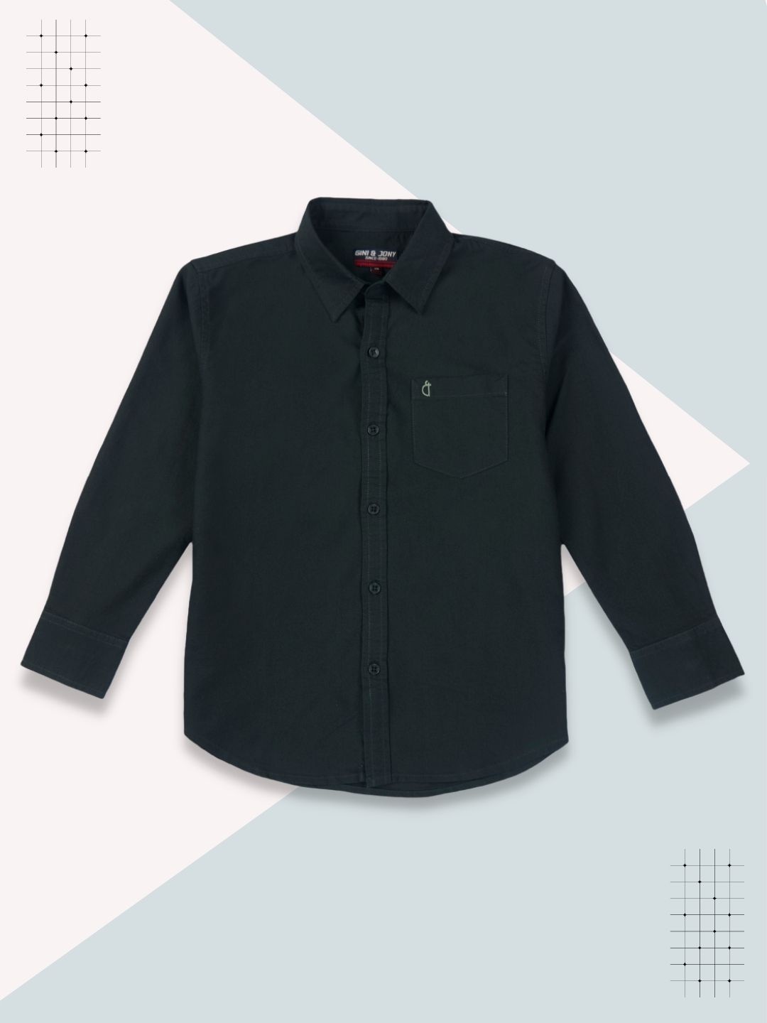 

Gini and Jony Boys Casual Cotton Shirt, Black
