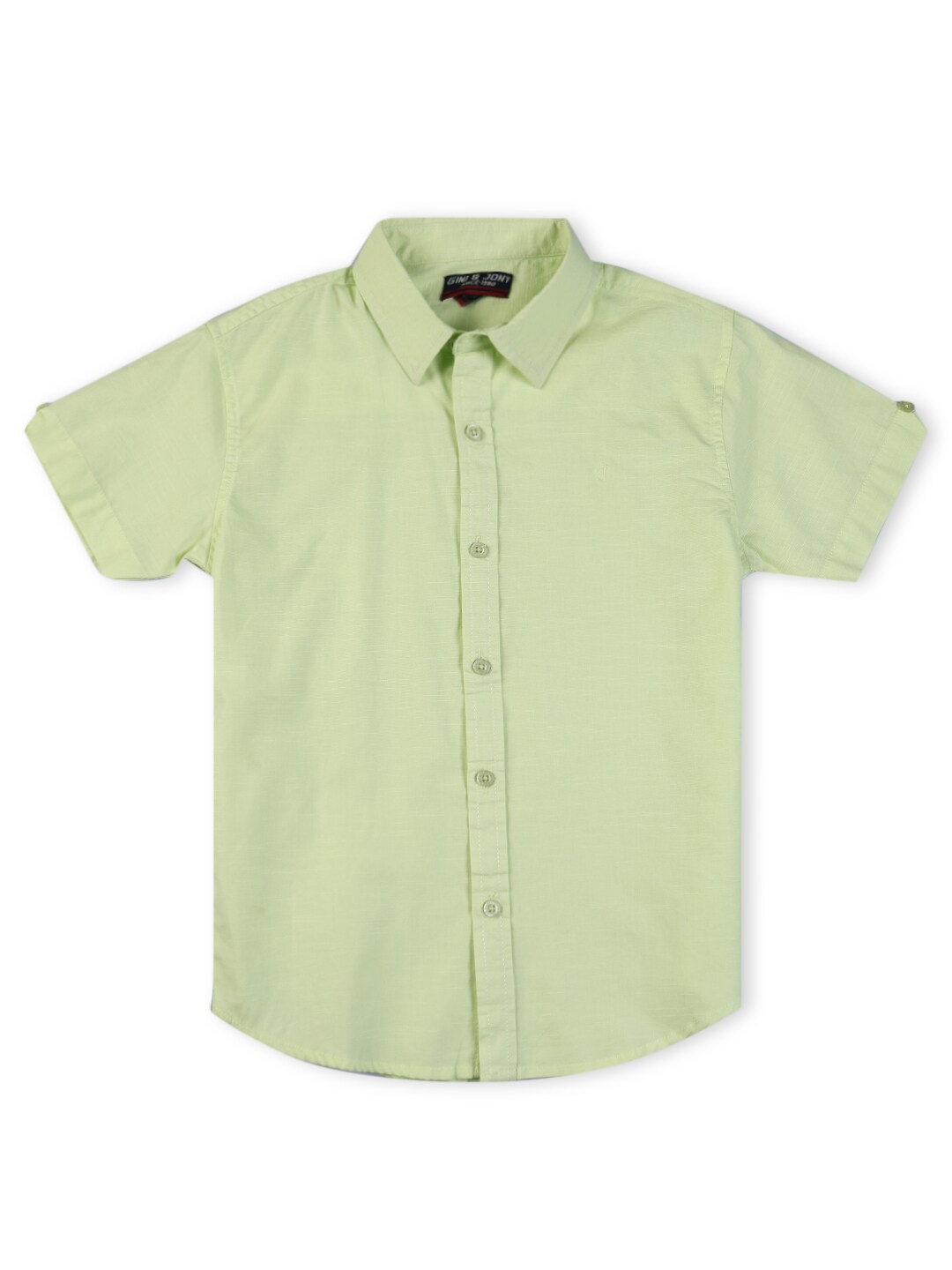 

Gini and Jony Boys Casual Cotton Shirt, Sea green