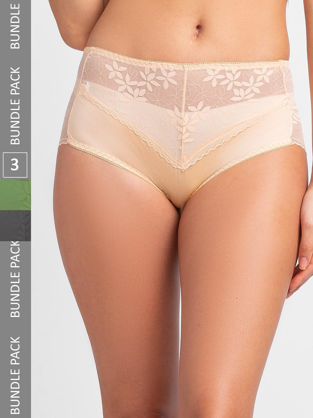 

FashionRack Women Pack Of 3 Assorted Hipster Briefs 902_SBGr