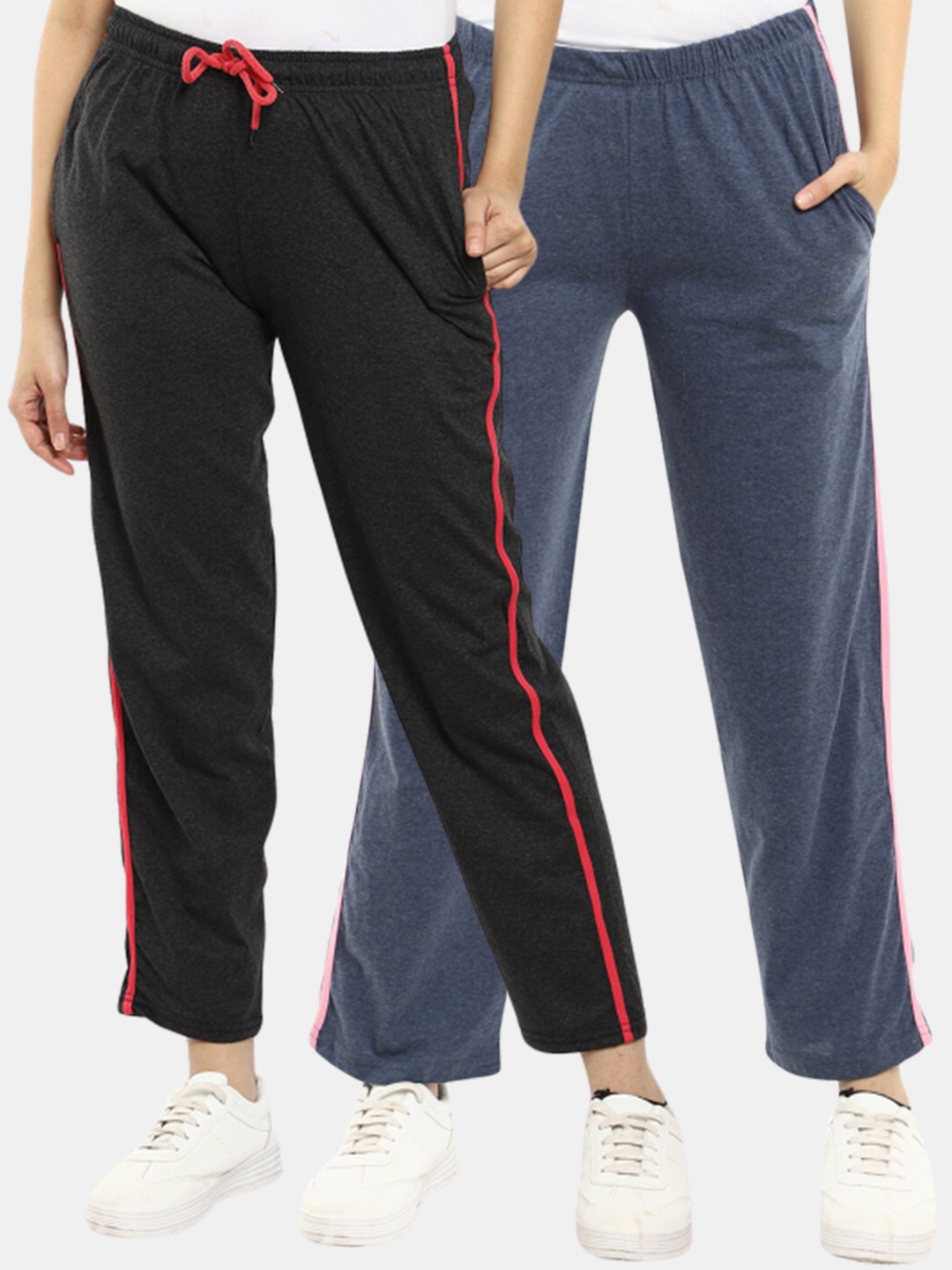 

V-Mart Women Pack Of 2 Track Pants, Blue