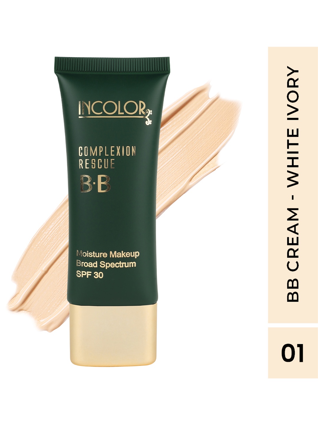 

INCOLOR Complexion Rescue SPF 30 BB Cream with Vitamin E 40 ml - White Ivory 01, Beige