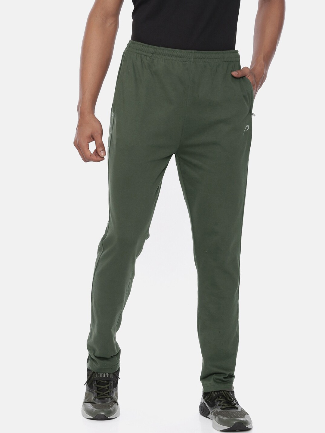 

Proline Active Men Typography Printed Cotton Slim Fit Track Pants, Olive