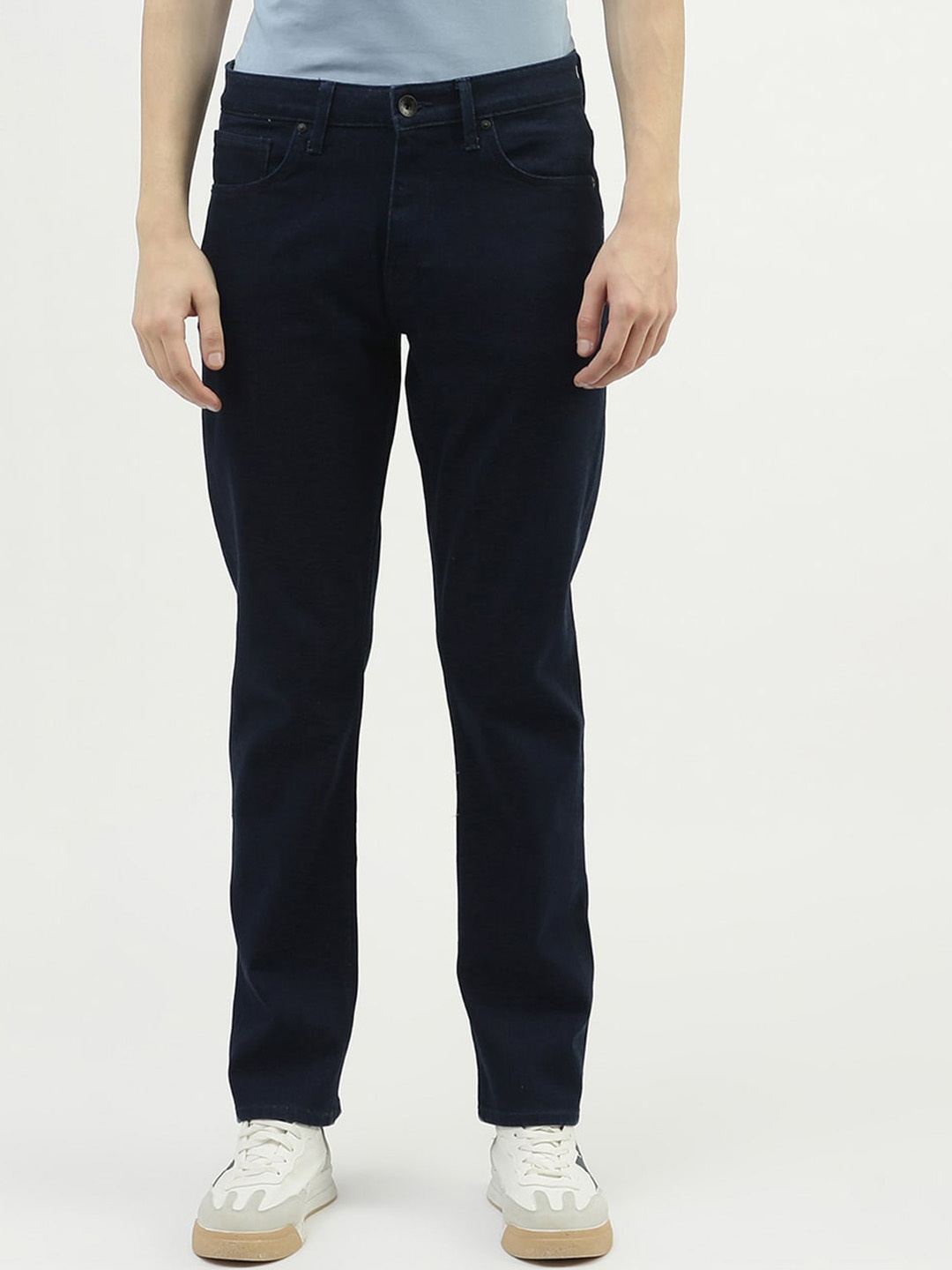 

United Colors of Benetton Men Cotton Regular Fit Mid-Rise Jeans, Navy blue
