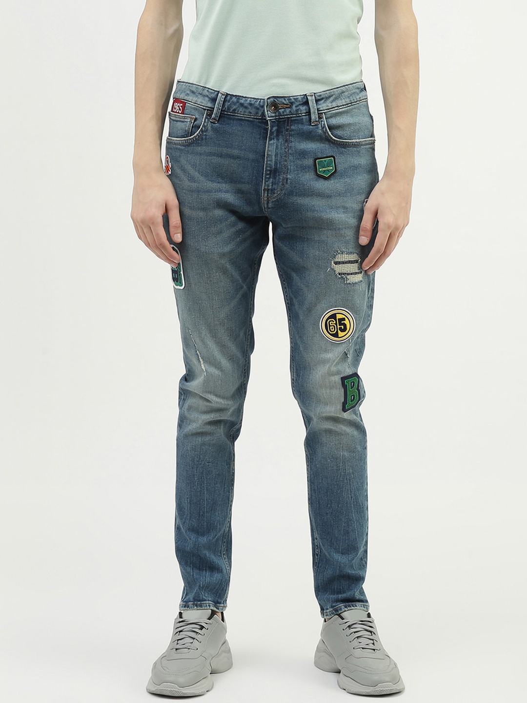

United Colors of Benetton Men Cotton Regular Fit Light Fade Jeans, Blue