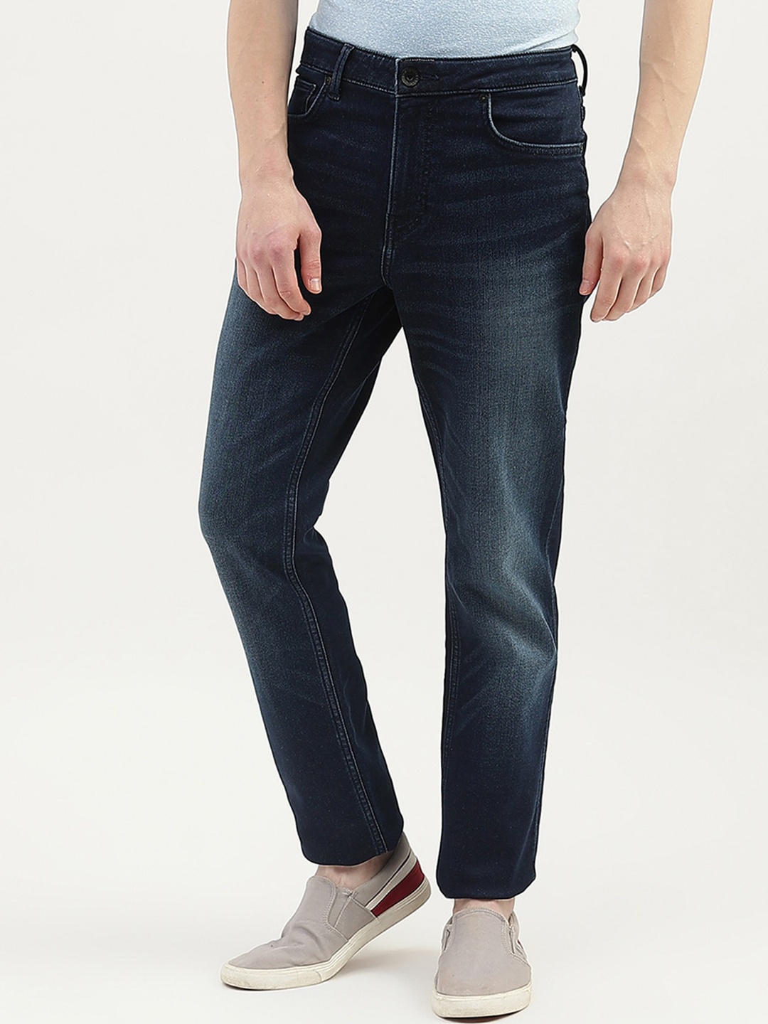 

United Colors of Benetton Men Light Fade Regular Fit Cotton Jeans, Blue