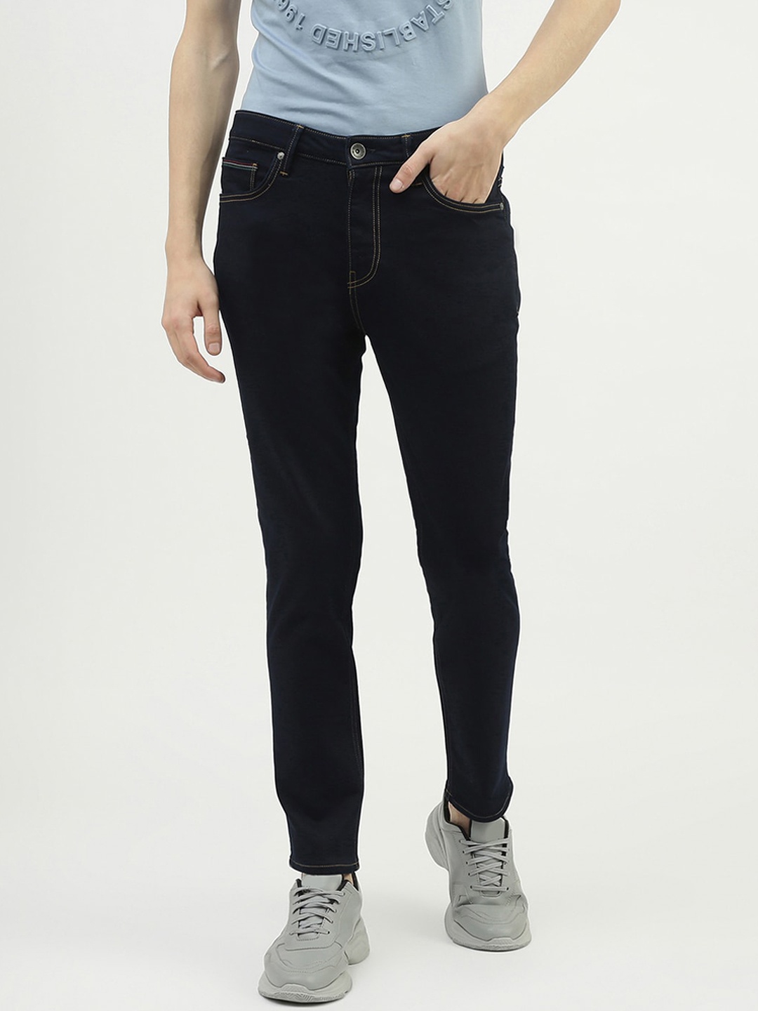 

United Colors of Benetton Men Regular Fit Cotton Jeans, Navy blue