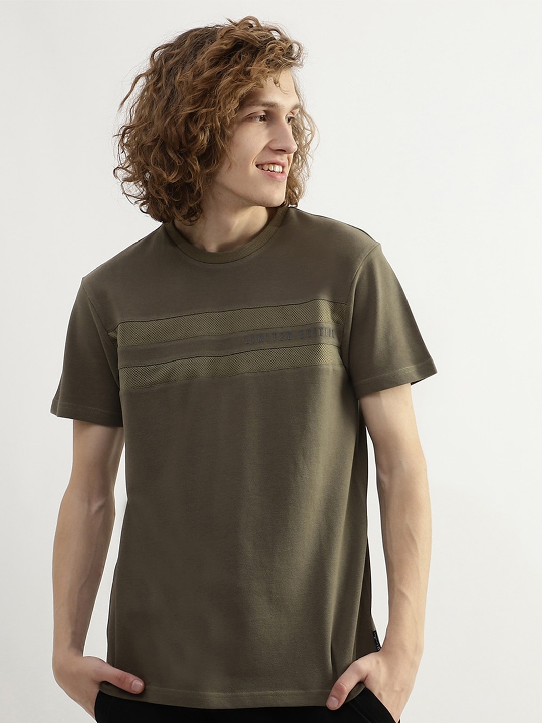 

United Colors of Benetton Men Cotton T-shirt, Olive