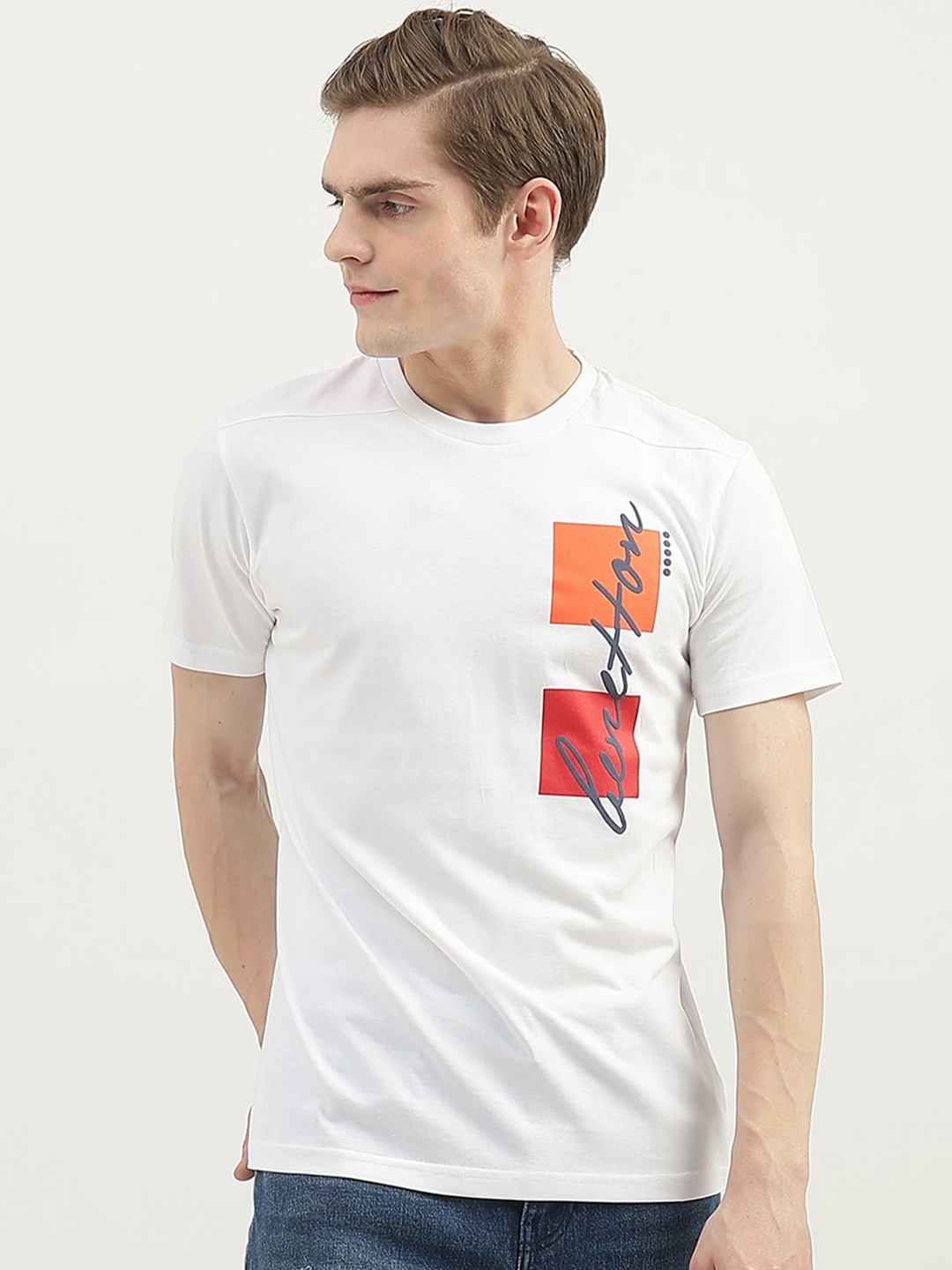 

United Colors of Benetton Men Printed T-shirt, White