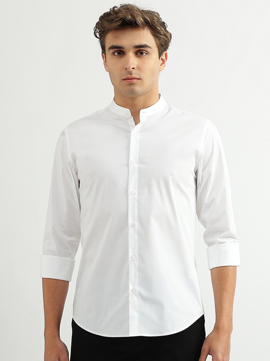 

United Colors of Benetton Men Slim Fit Formal Cotton Shirt, White