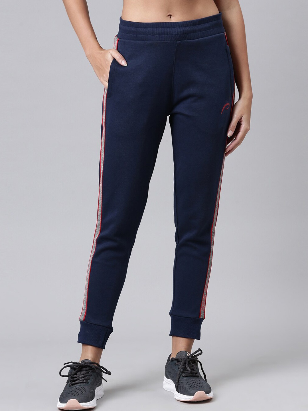 

Proline Active Women Striped Detail Cotton Antimicrobial Jogger, Blue