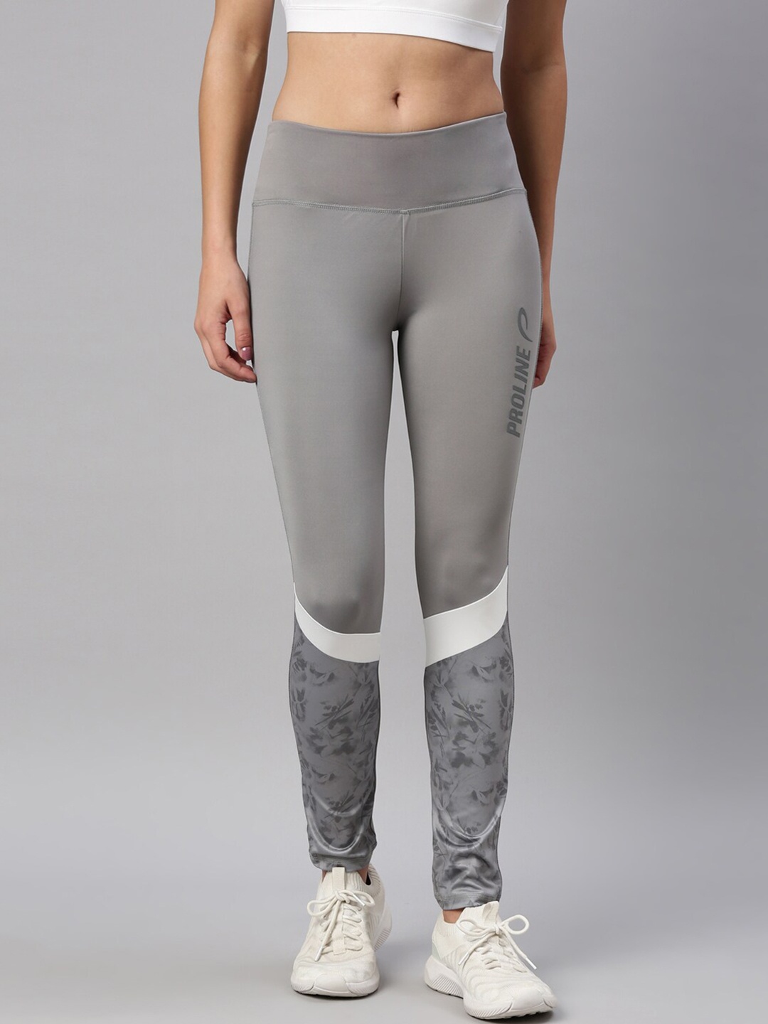 

Proline Active Women Printed & Colorblocked Track Pants, Grey