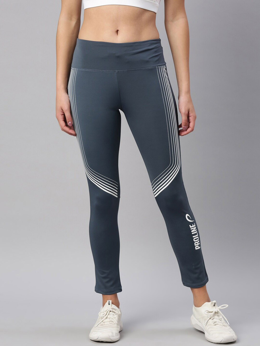 

Proline Active Women Printed Antimicrobial Sports Tights, Grey