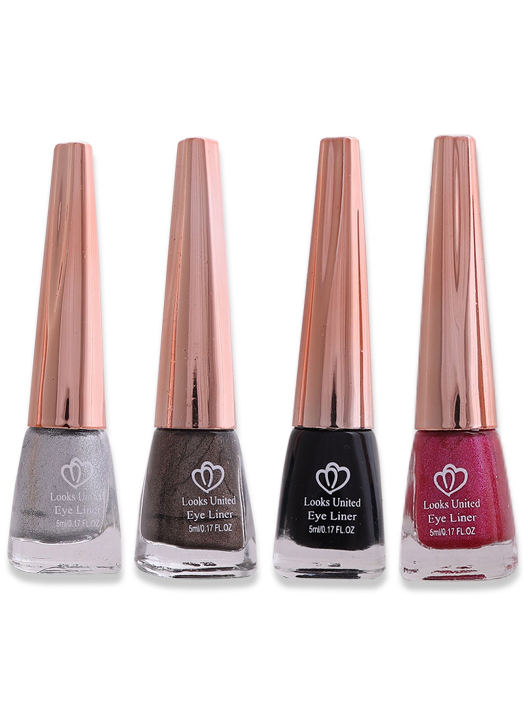 

Looks United New Fashion Set Of 4 Shimmer Liquid Eyeliner - 5 ml Each, Pink