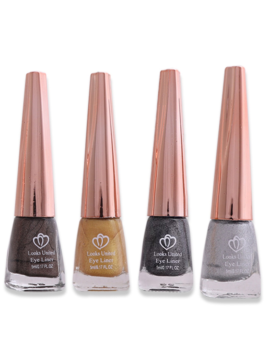 

Looks United New Fashion Set Of 4 Shimmer Liquid Eyeliner - 5 ml Each, Brown