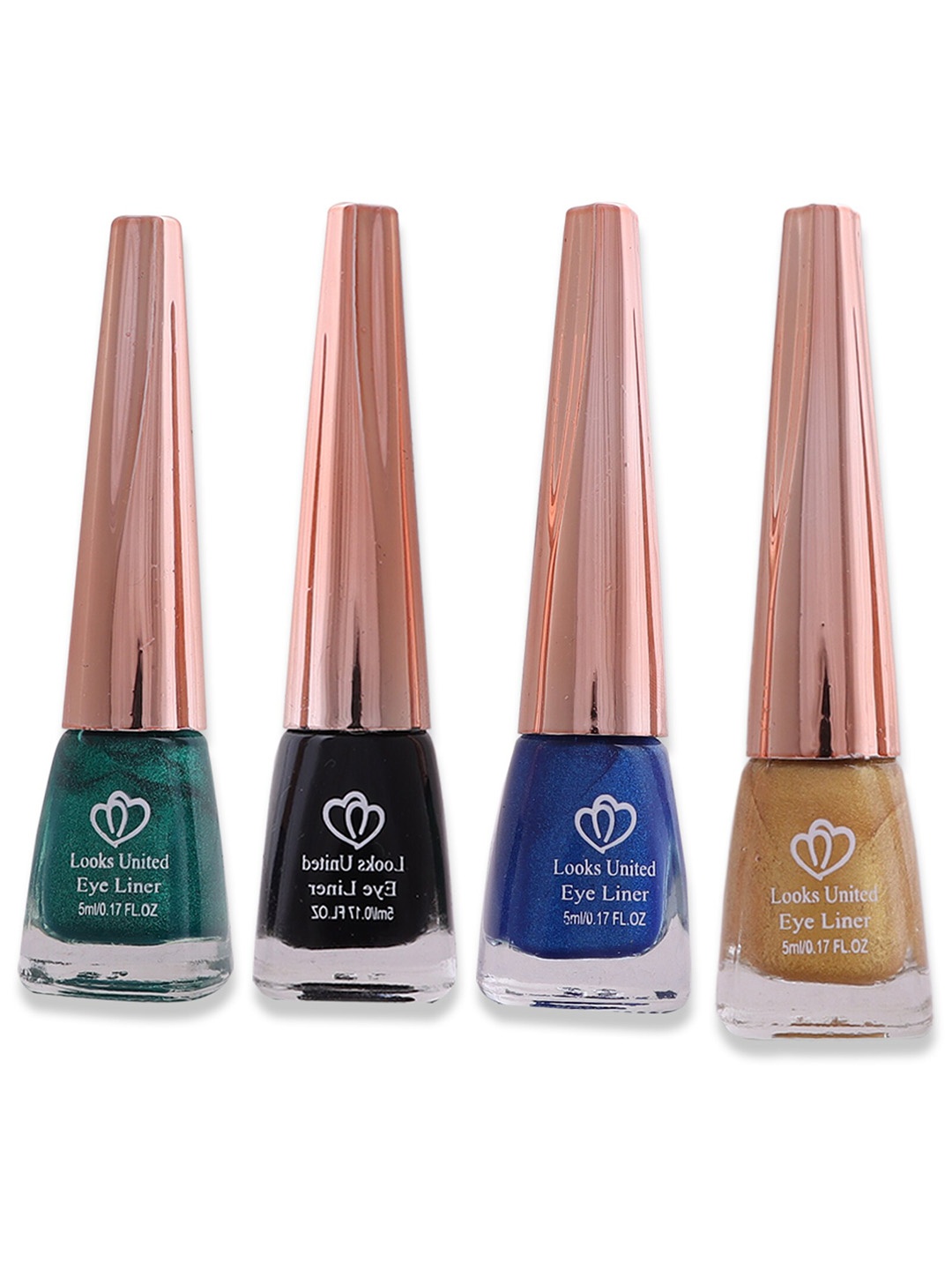 

Looks United New Fashion Set Of 4 Long Lasting Metallic Liquid Eyeline - 5 ml Each, Green