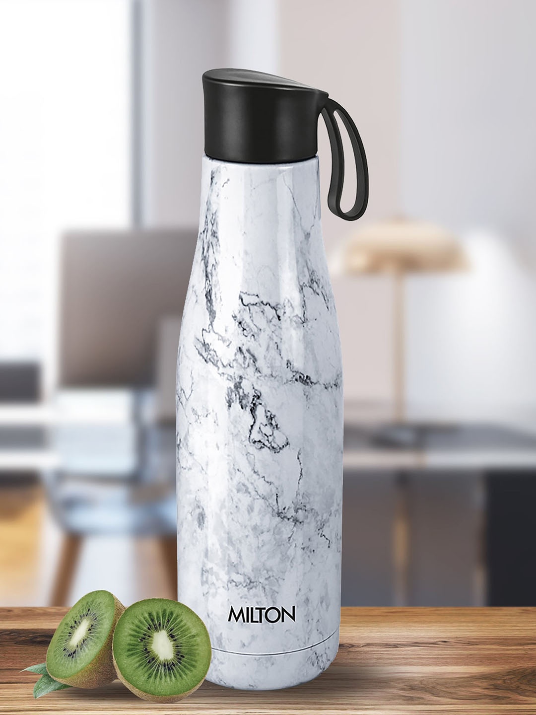 

Milton Mirage 800 White Printed Thermosteel Hot and Cold Water Bottle 760 ml