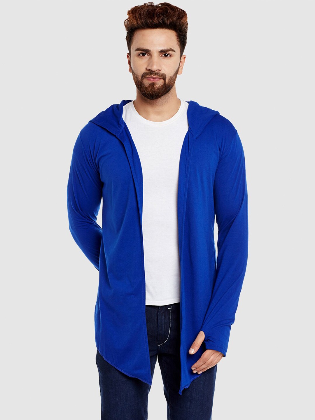 

CHILL WINSTON Men Longline Shrug, Blue