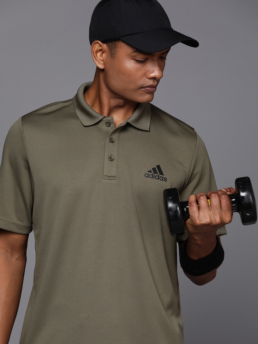 

ADIDAS Aeroready D2M Printed Polo Collar T-shirt, Green
