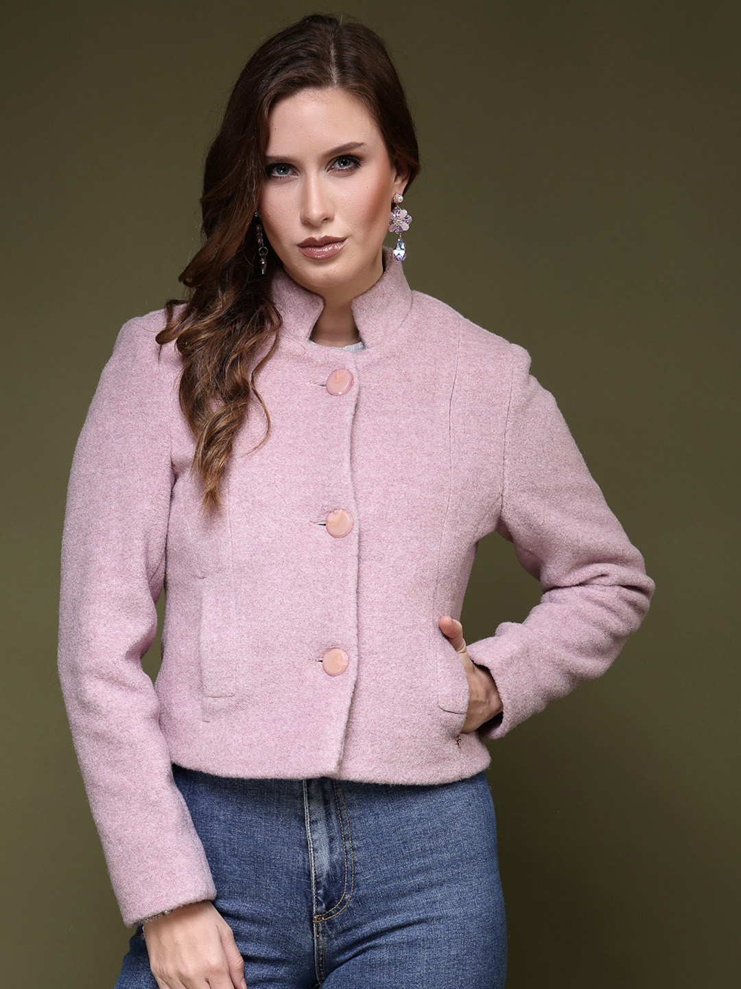 

Juelle Women Single-Breasted Over Coat, Lavender