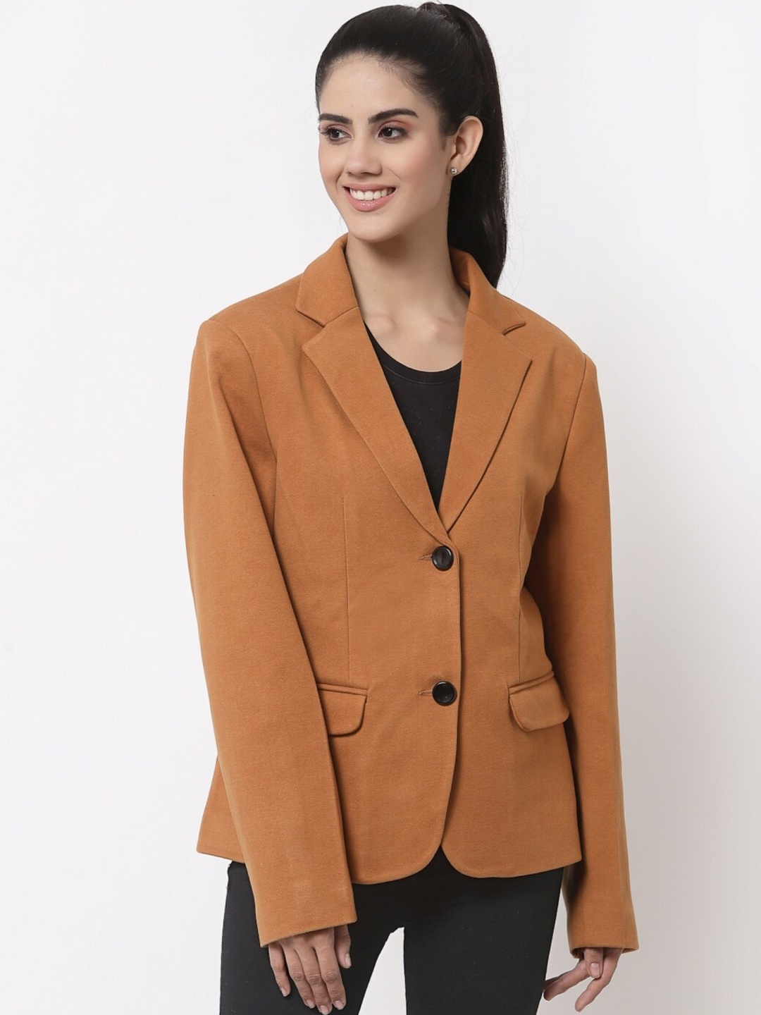 

Juelle Women Single-Breasted Over Coat, Mustard