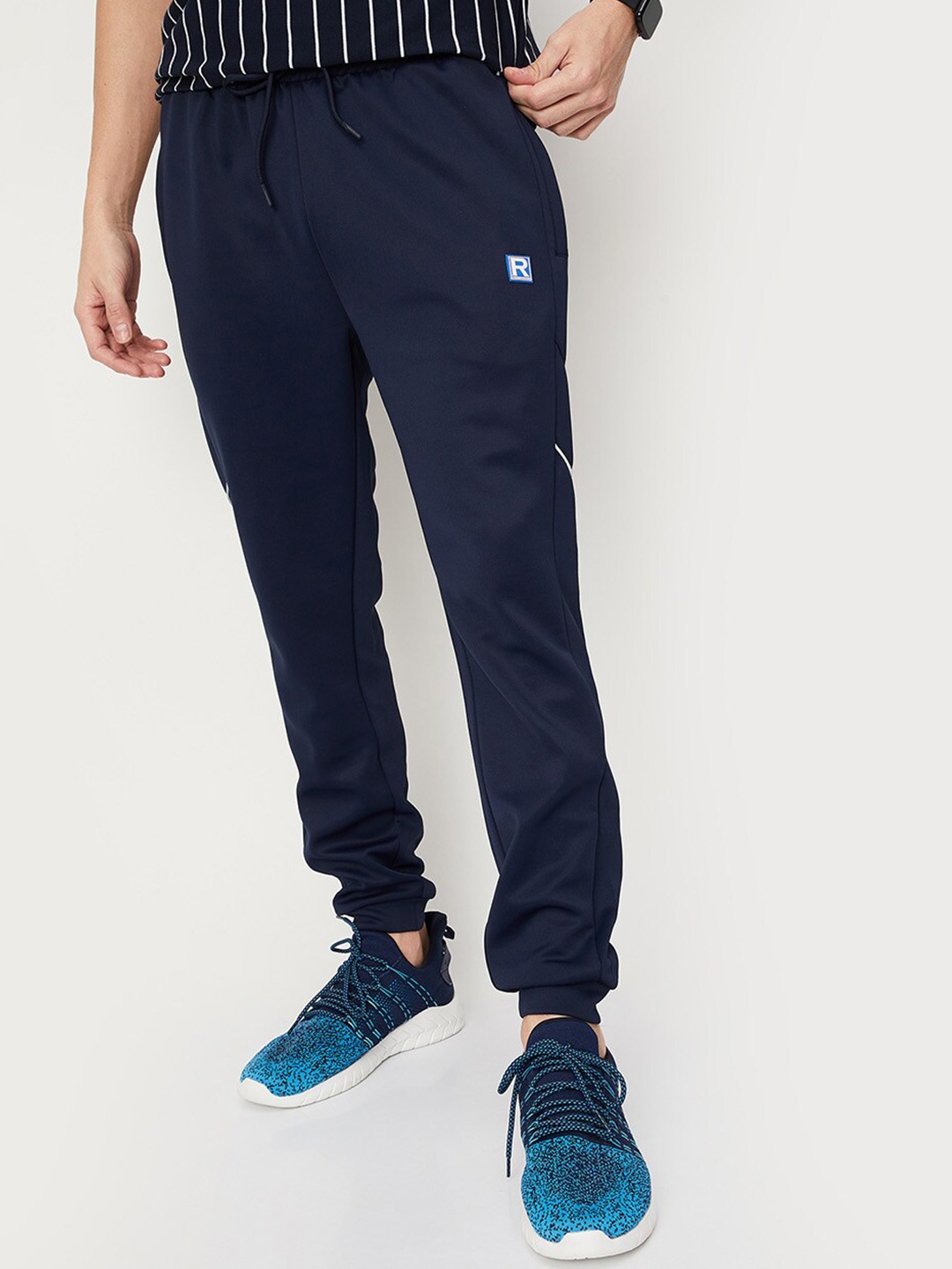 

max Men Regular Fit Joggers, Navy blue