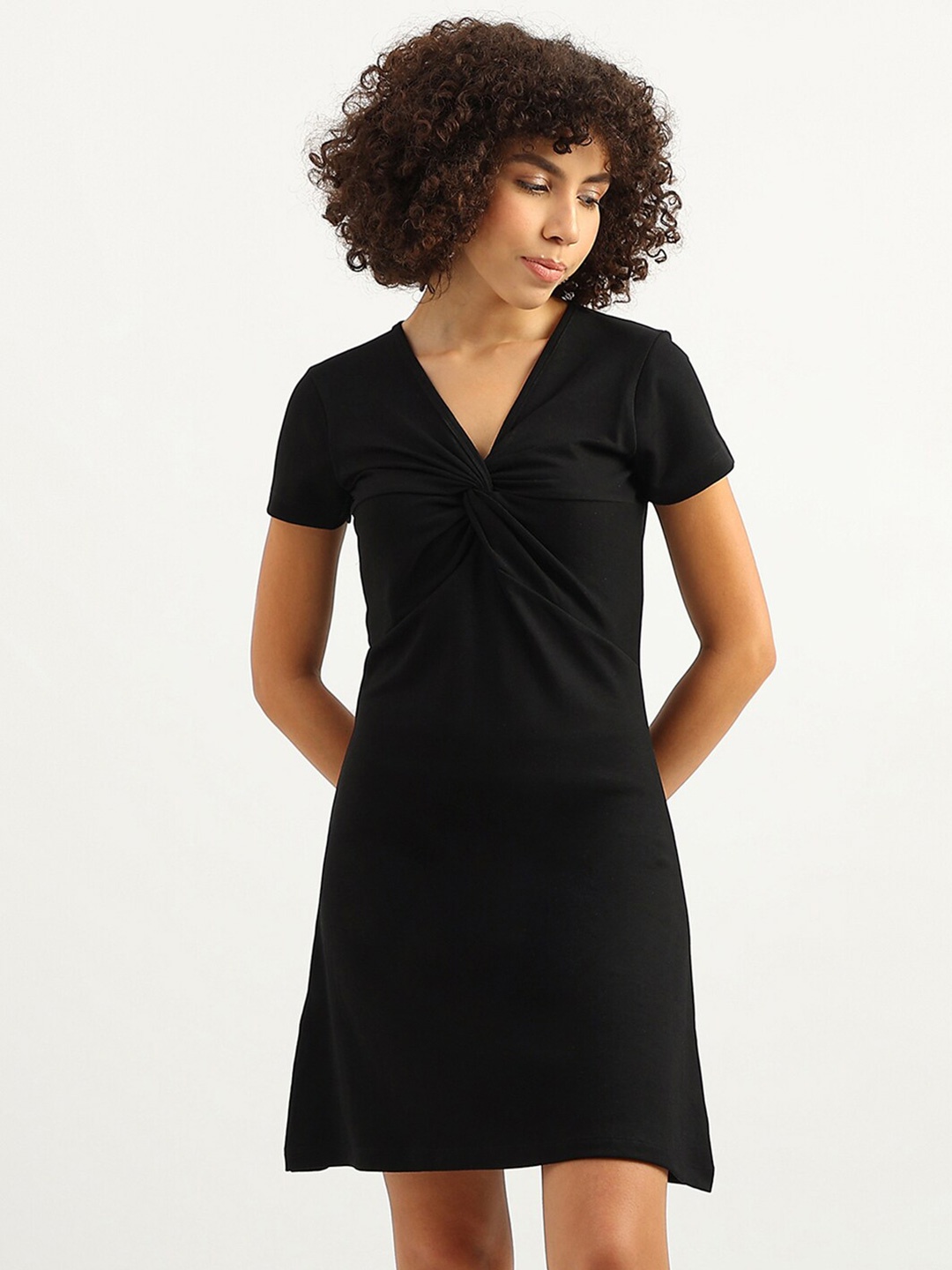 

United Colors of Benetton A-Line Dress, Black