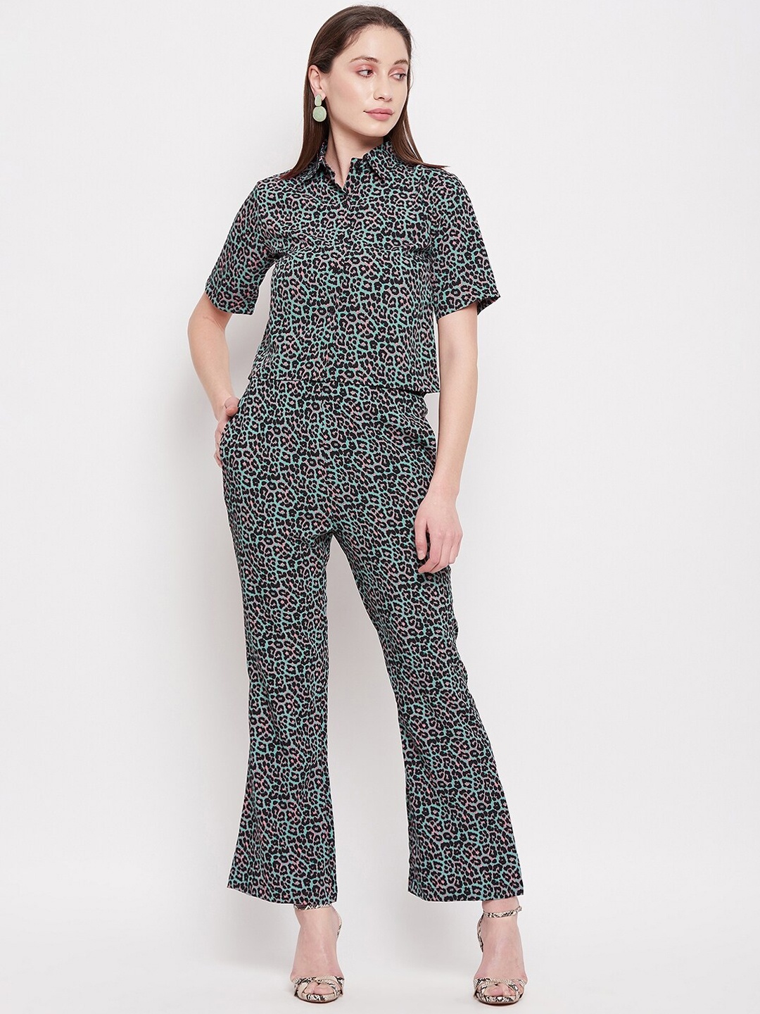 

Fashfun Women Printed Co-Ords, Green