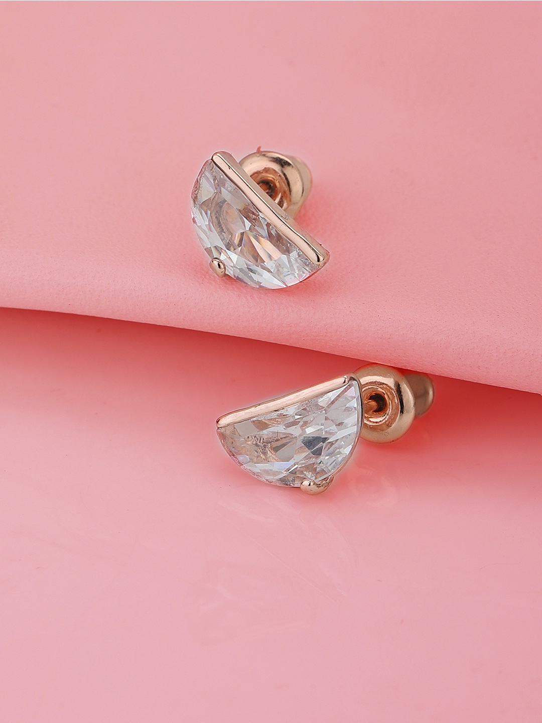 

Carlton London Rose-Gold Plated Contemporary Studs