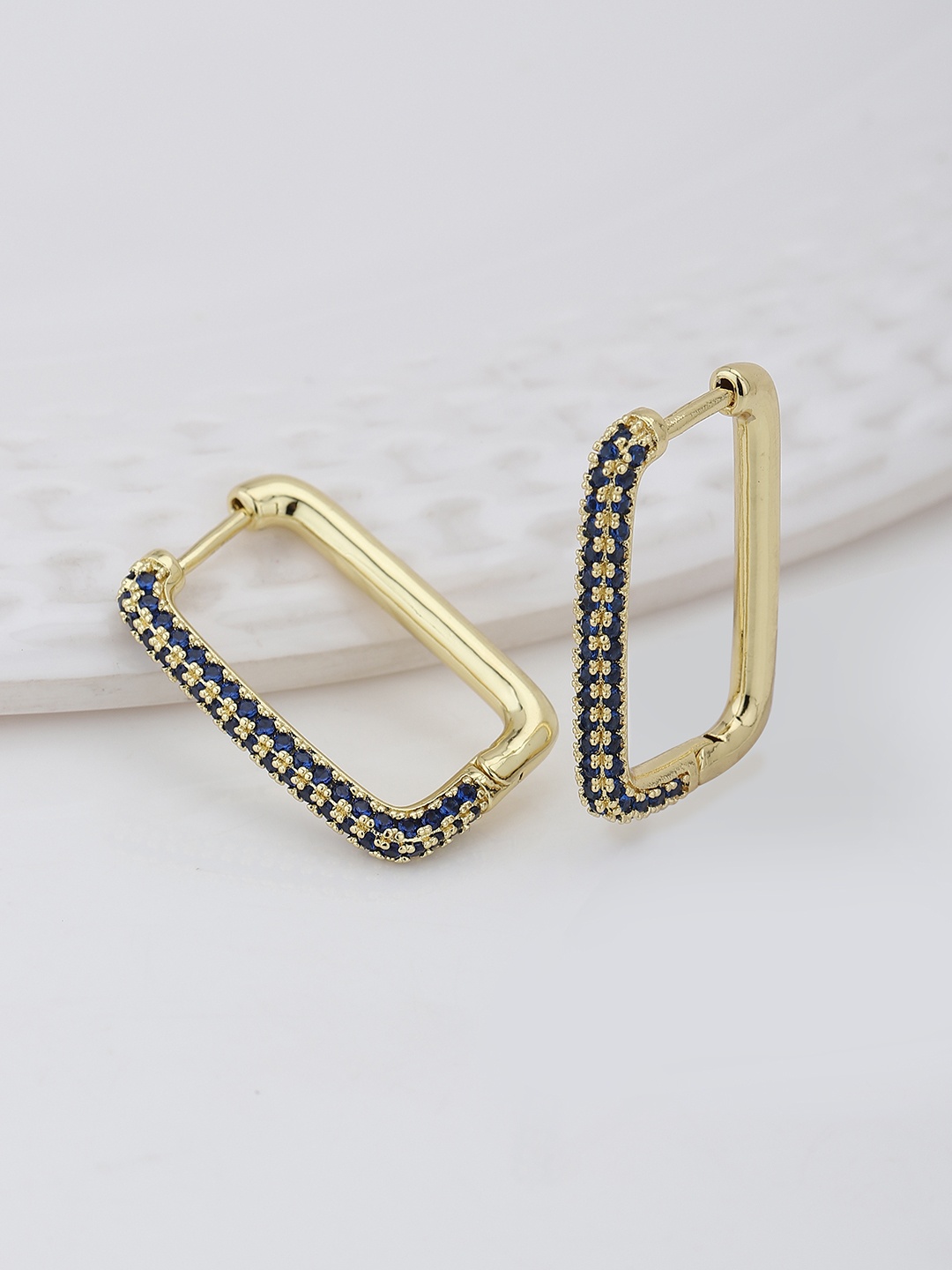 

Carlton London Gold-Plated Square Hoop Earrings