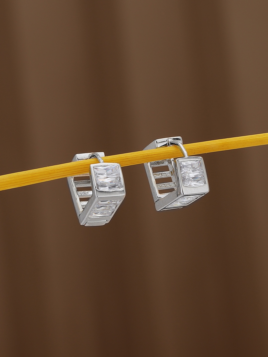 

Carlton London Rhodium-Plated Square Ear Cuff Earrings, Silver