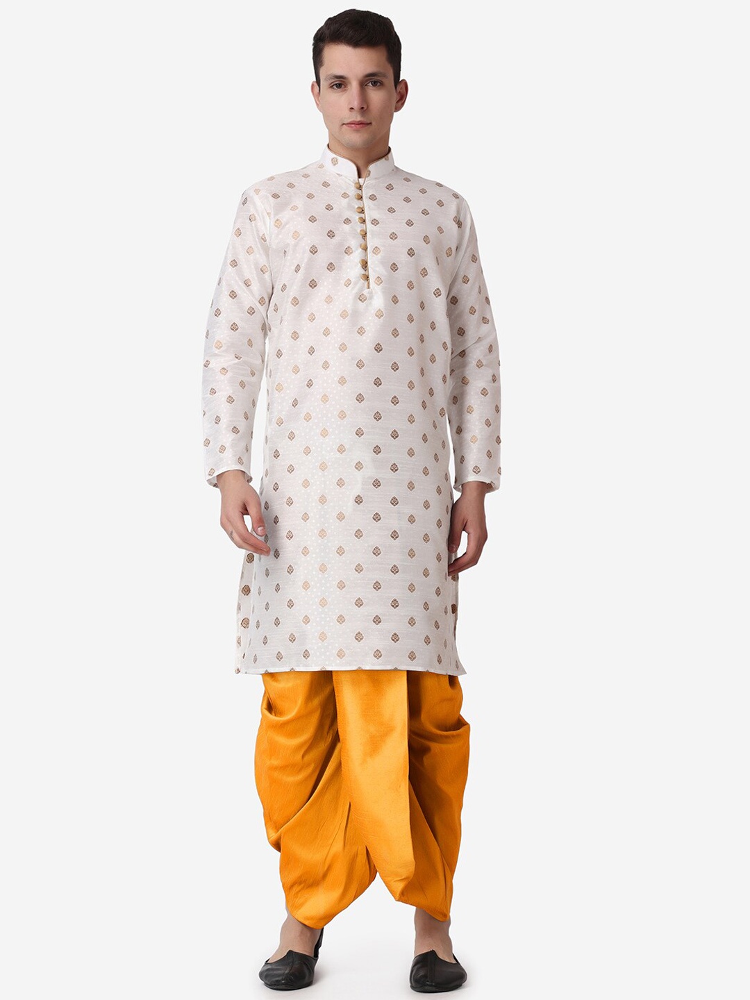 

ROYAL KURTA Men Kurta With Dhoti Pants, Beige