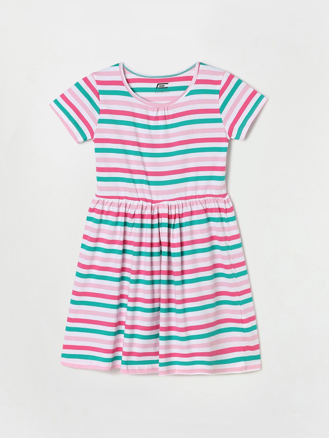 

Fame Forever by Lifestyle Cotton Striped Dress, Pink
