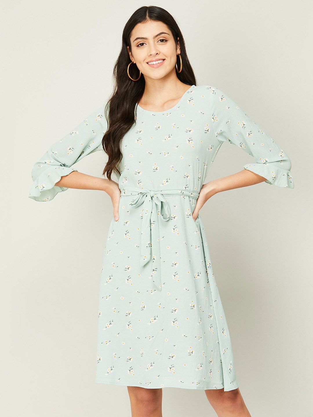 

Fame Forever by Lifestyle Floral A-Line Dress, Green