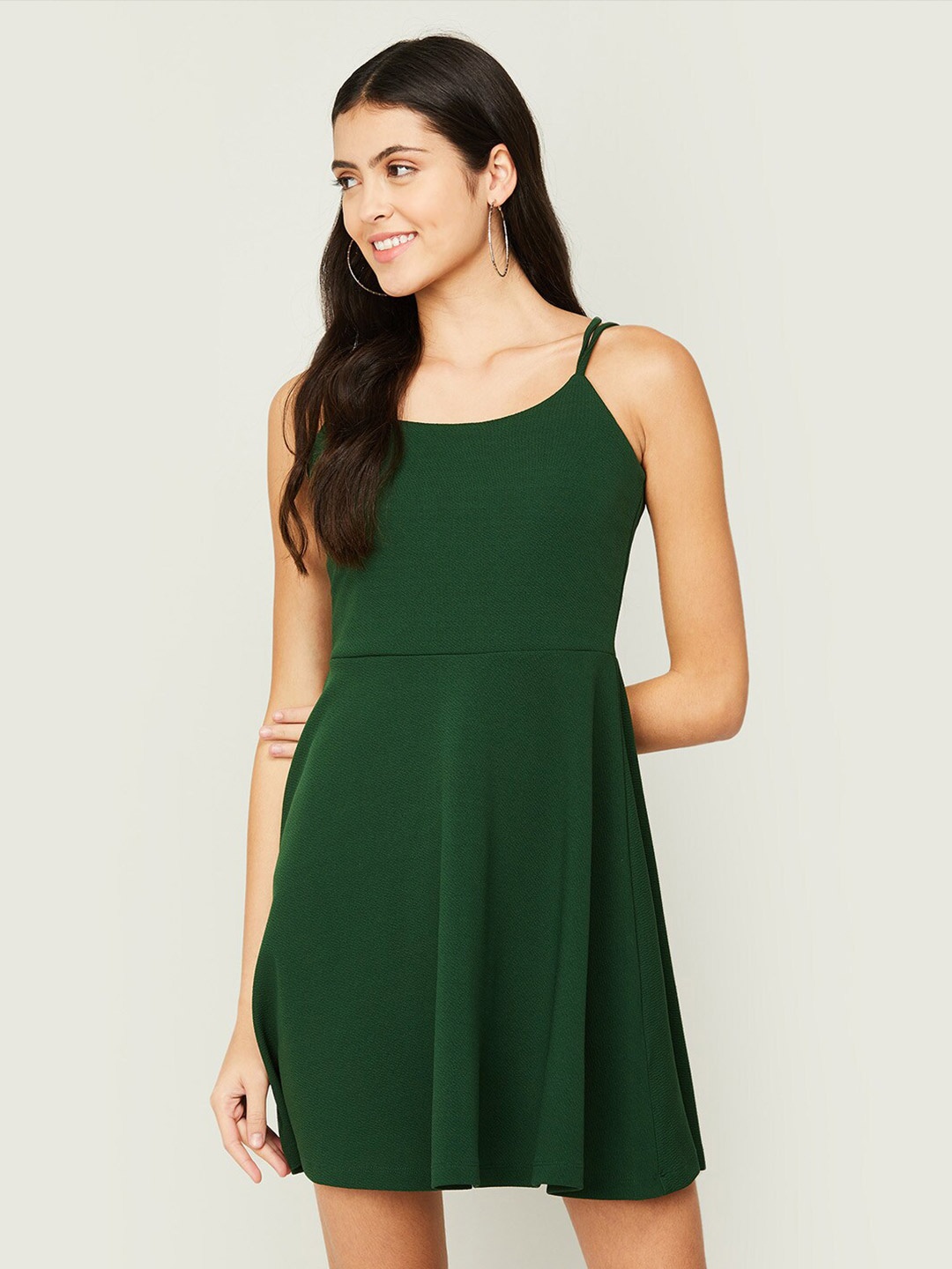 

Ginger by Lifestyle Shoulder Straps Dress, Green