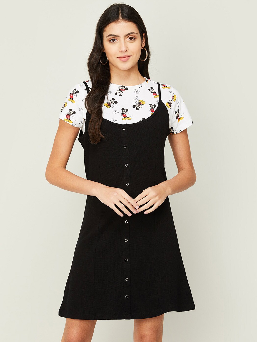 

Ginger by Lifestyle Pinafore Dress, Black