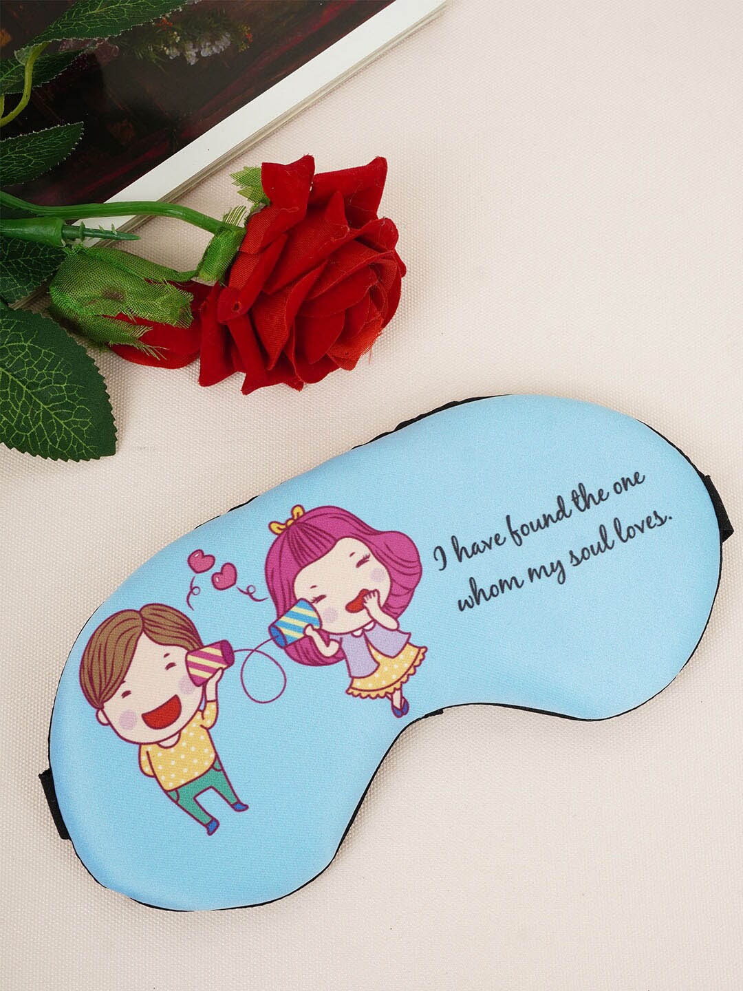 

Crazy Corner Printed Couple Sleeping Eye Mask, Blue