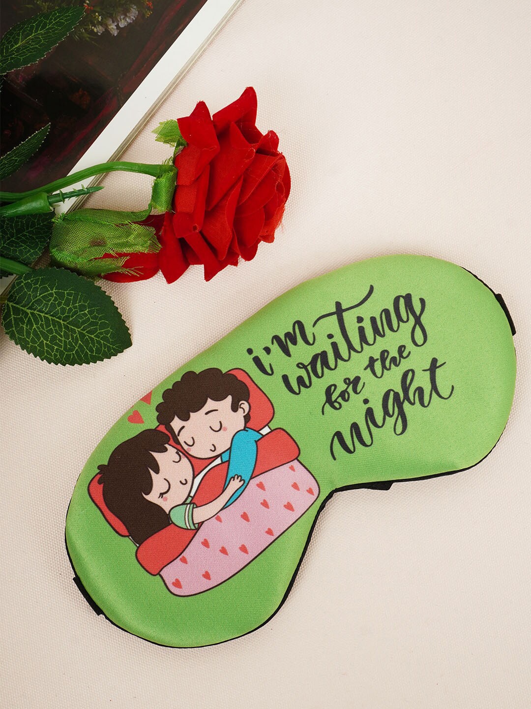 

Crazy Corner Printed Sleeping Eye Mask, Green