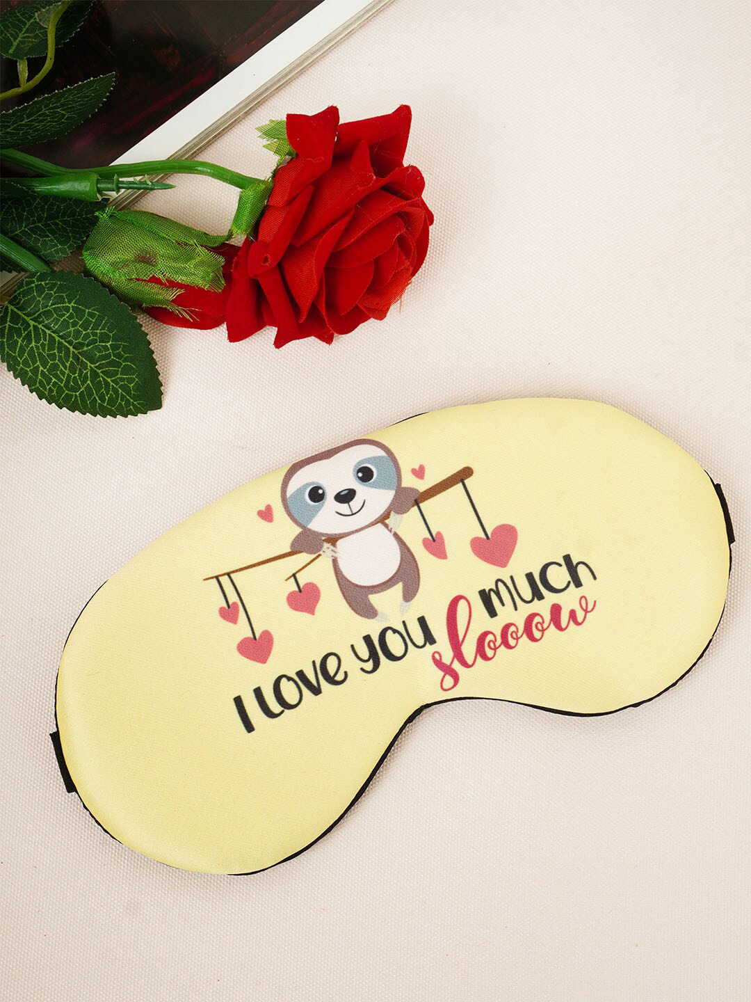 

Crazy Corner Printed Sleeping Eye Mask, Yellow