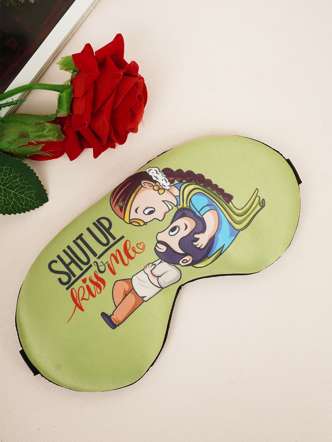 

Crazy Corner Printed Sleeping Eye Mask, Green