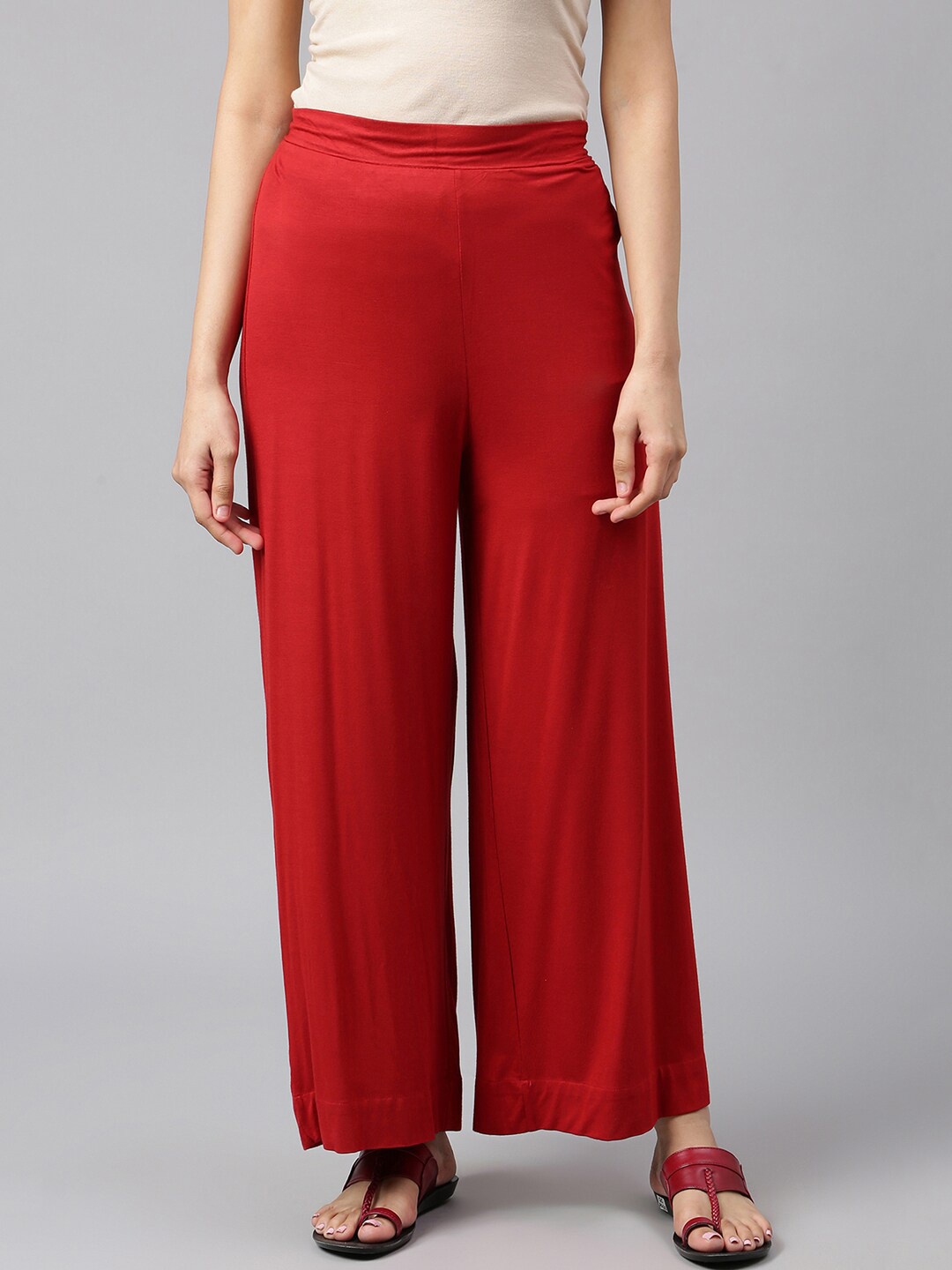 

elleven Women Chambray Palazzos, Red