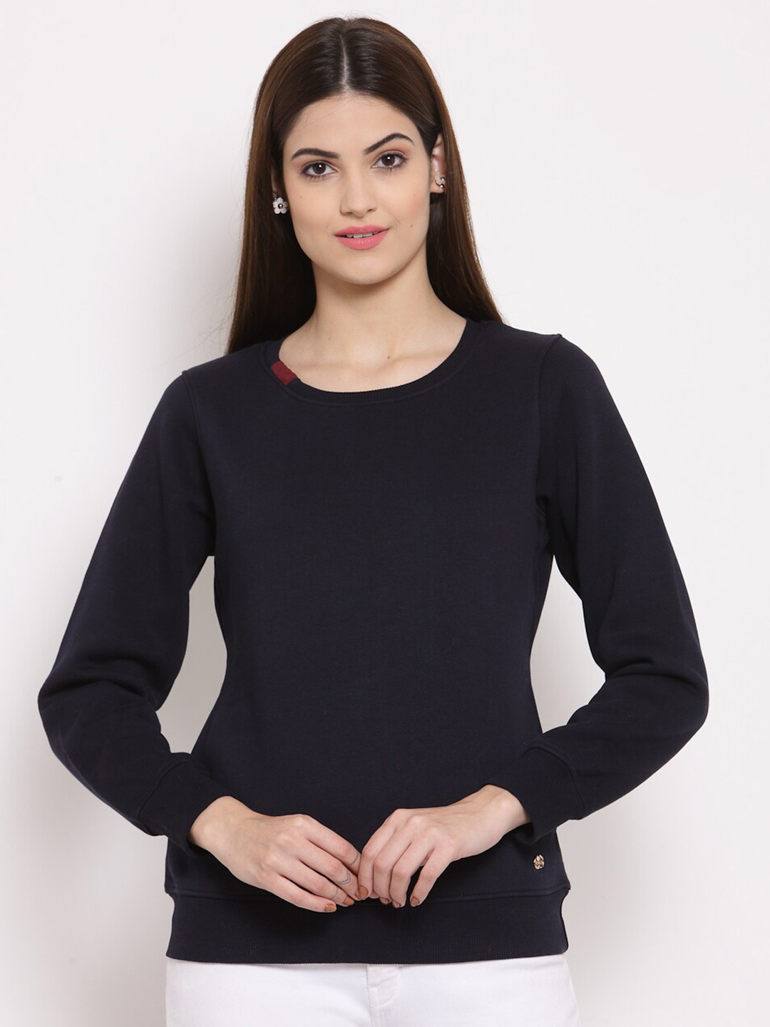

Juelle Women Pullover Fleece Sweatshirt, Navy blue